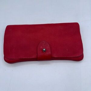 Free People Red Leather Wallet